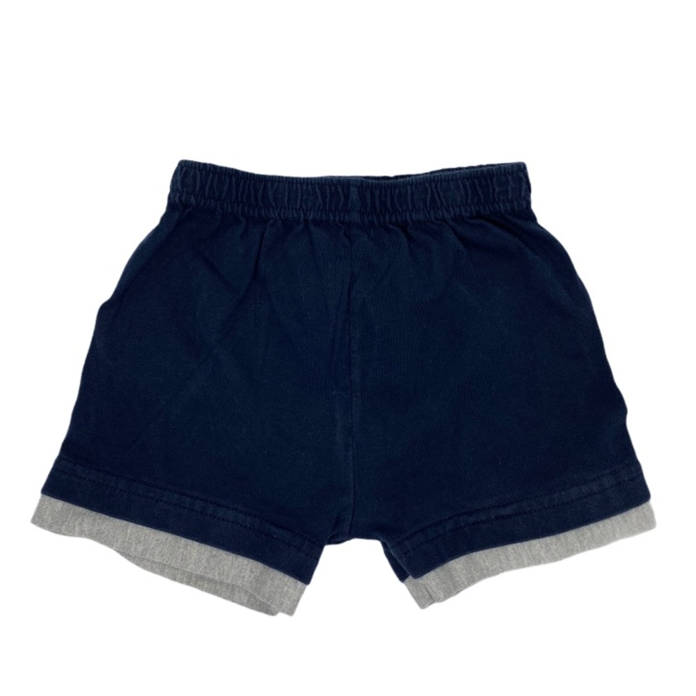 4/$12 💥 EUC (12m) Kid Connection Elastic Waist Shorts Navy & Grey Trim (412)